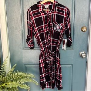 NWT - BLL nyc Shirt Dress - Red/Navy Plaid